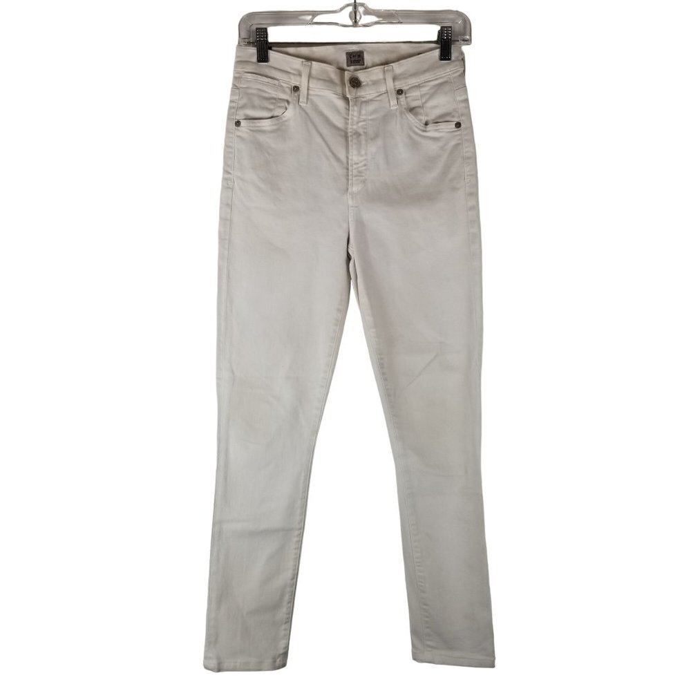 CITIZENS of Humanity Jeans Womens 27 Carlie Crop High Rise Skinny‎ White Denim